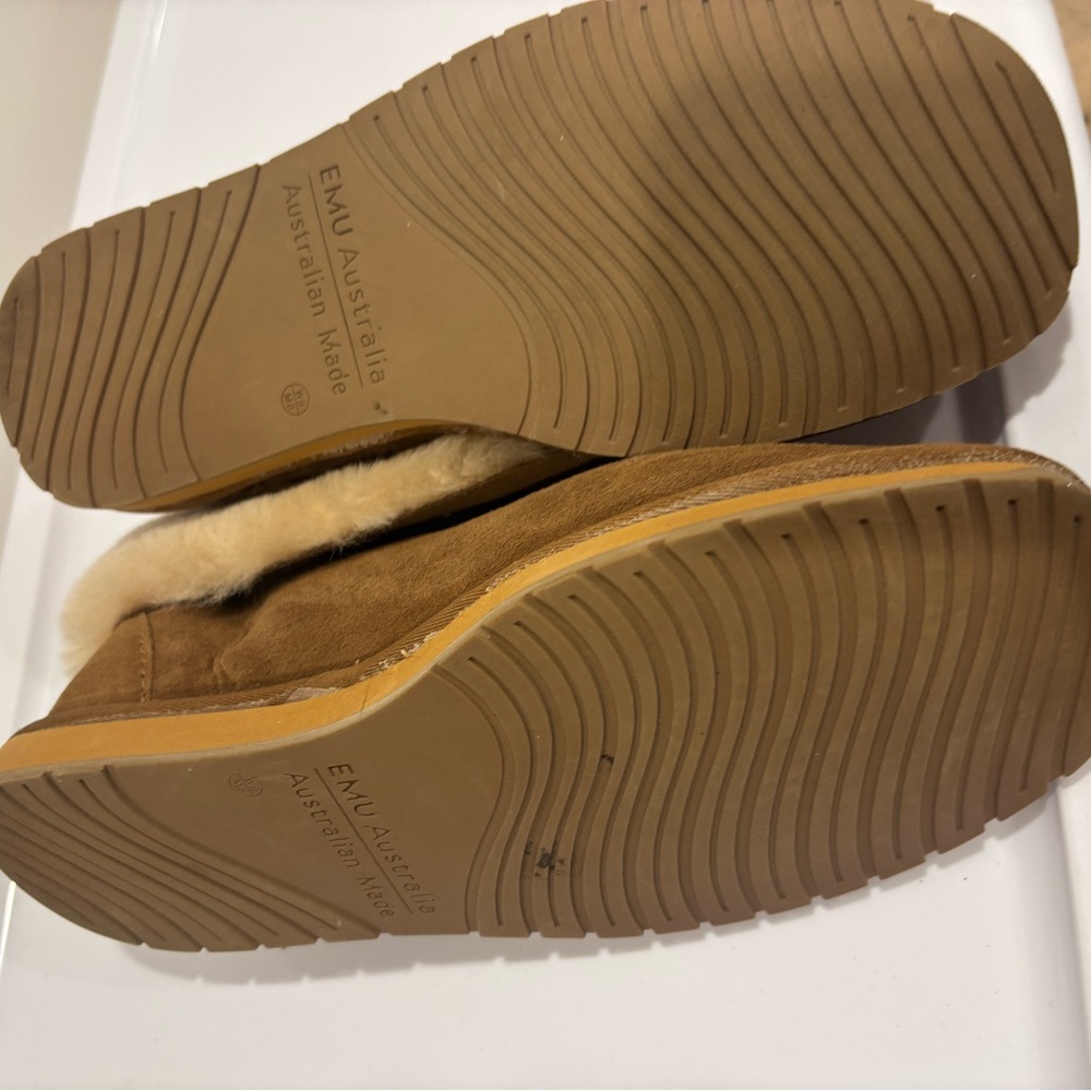 Emu Chestnut Brown Shearling-Lined Slippers - Picture 3 of 3
